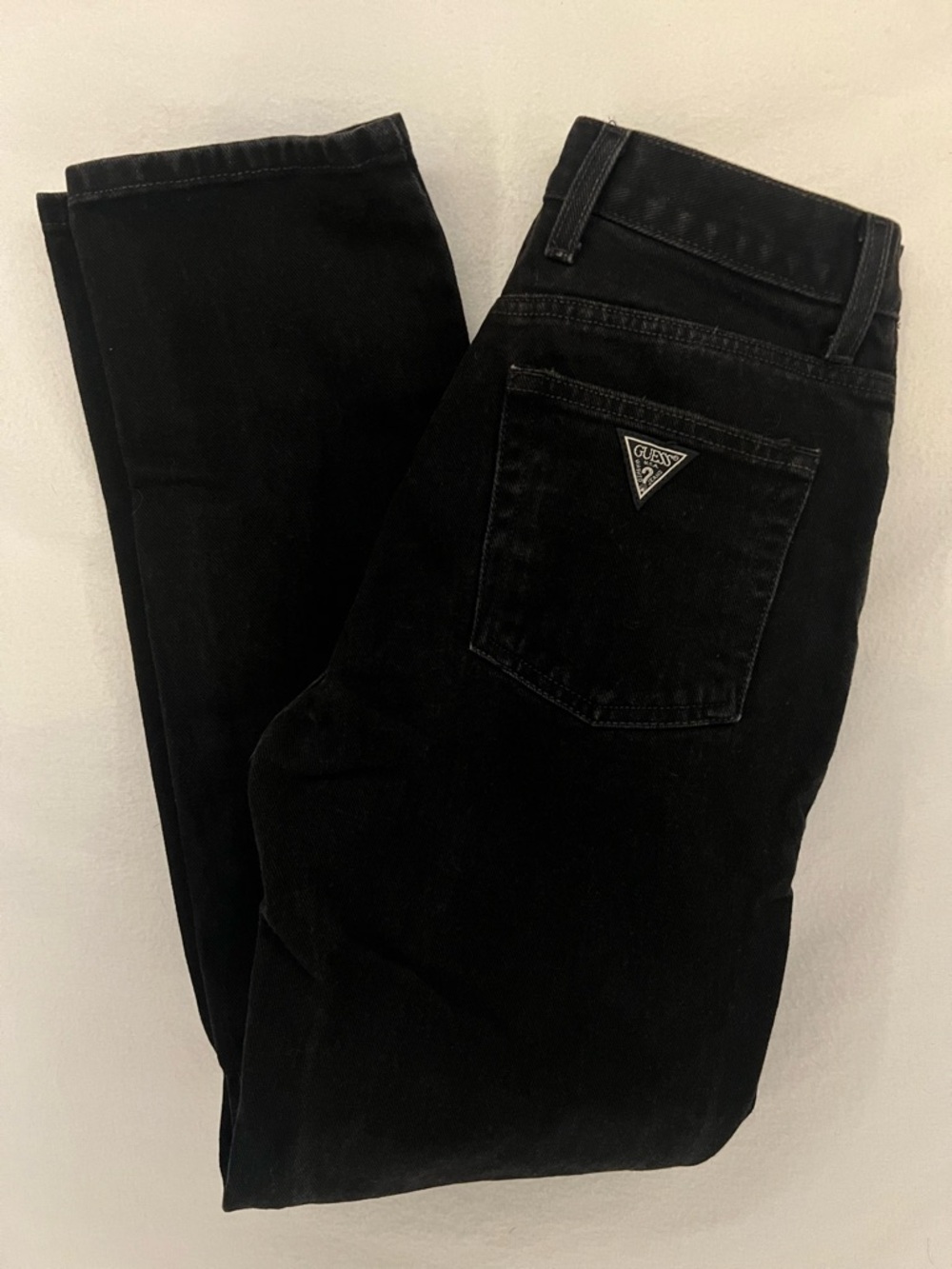 Vintage 90s Guess Black Original Fit Denim Jeans Women’s Size 28 Narrow Leg USA